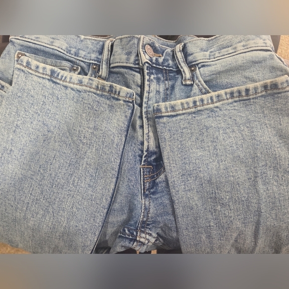 Old Navy Jeans Mens 32x32 Slim Fit Medium Wash Distressed Holes Patch Stretch - Picture 14 of 17